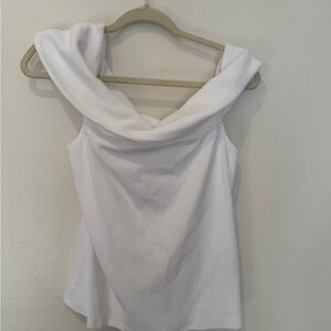 Elegant White off the shoulder Women's Top